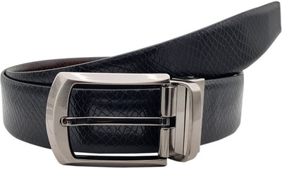 

Baluchi Men Formal Black Genuine Leather Reversible Belt