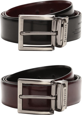 

Van Heusen Men Formal Black Genuine Leather Reversible Belt
