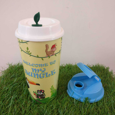 

Stallion Barware Sipper Cup with coffee & sipper lids | Printed Coffee sipper cum Gym sipper - 500 ml, Food safe, BPA free and recyclable. (Jungle Safari) 500 ml Sipper(Pack of 1, Multicolor)