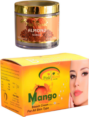 

Pink Root Mango Bleach 250gm and Almond Scrub 100gm(Set of 2)