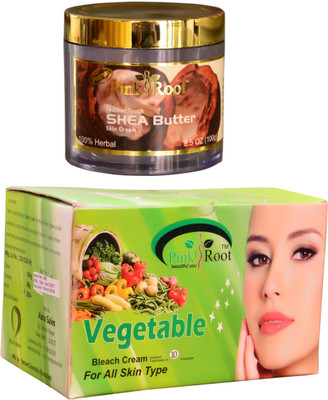 

Pink Root Vegetable Bleach 250gm and Pearl Facial Kit 83gm(Set of 2)