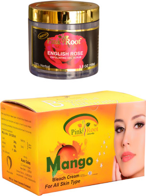 

Pink Root Mango Bleach 250gm and English Rose 100gm(Set of 2)