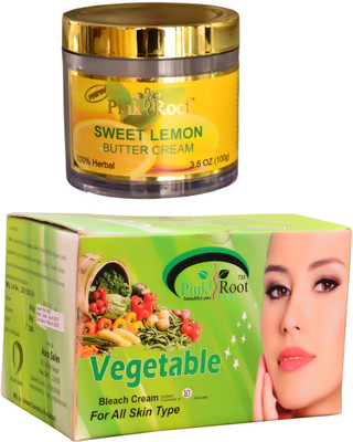 

Pink Root Vegetable Bleach 250gm and Sweet lemon butter cream 100 g(Set of 2)
