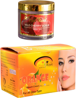 

Pink Root Orange Bleach 250gm and Wild Cherry Scrub 100gm(Set of 2)