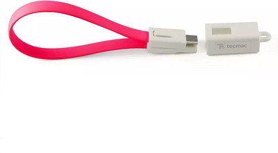 

TecMac 2 in 1 Keychain & TPE Charge & Data Sync Micro USB Cable(Pink)