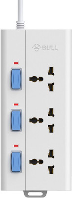 

Bull 3 Socket,3 Switch,3 M Wire Extension Board 10 A Three Pin Socket