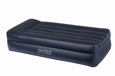 

Intex ® Original Inflatable Dura Beam Fiber Technology Double Mattress,Pillow Rest Airbed with builtin Electric Pump Inflatable Bed(Black)