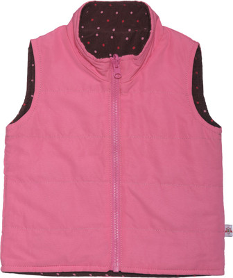 

612 League Sleeveless Solid Baby Girl's Jacket, Pink