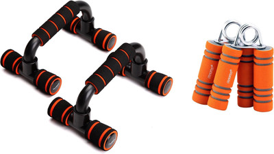 

Krazy Fitness 2 in 1 Fitness Accessories Push-up Bars + Foam Hand Strengthener Grip Forearm Exerciser Gym & Fitness Kit