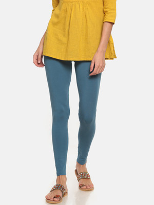 GO COLORS Ethnic Wear Legging(Blue, Solid)