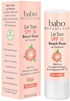 

Babo Botanicals SPF 15 Lip Tint Conditioner - Beach Rose Beach Rose(Pack of: 1, 4.2 g)