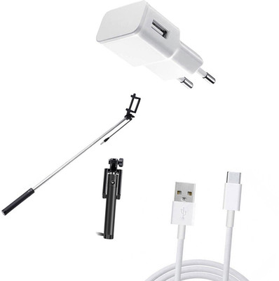 DAKRON Wall Charger Accessory Combo for Samsung Galaxy C7 Pro(White)