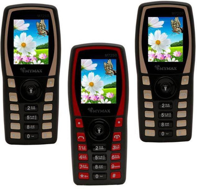 

Mymax M7250 Combo of Three Mobiles(Black&Gold$$Black&Red$$Black&Gold)