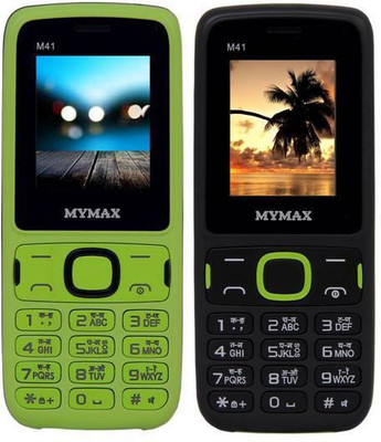 

Mymax M41 Combo of Two Mobiles(Green&Black$$Black&Green)