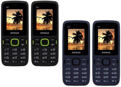 

Mymax M41 Combo of Four Mobiles(Black&Green$$Black&Green$$Blue&Black$$Blue&Black)