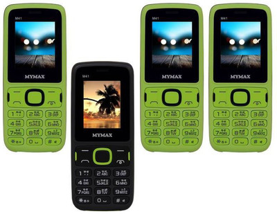 

Mymax M41 Combo of Four Mobiles(Green&Black$$Black&Green$$Green&Black$$Green&Black)