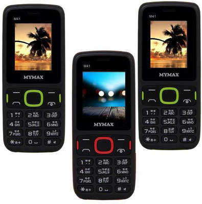 

Mymax M41 Combo of Three Mobiles(Black&Green$$Black&Red$$Black&Green)