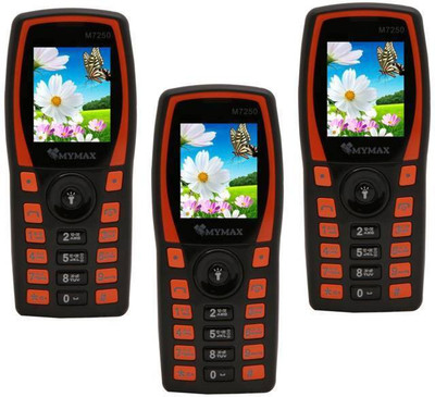 

Mymax M7250 Combo of Three Mobiles(Black&Orange$$Black&Orange$$Black&Orange)