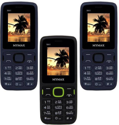 

Mymax M41 Combo of Three Mobiles(Blue&Black$$Black&Green$$Blue&Black)