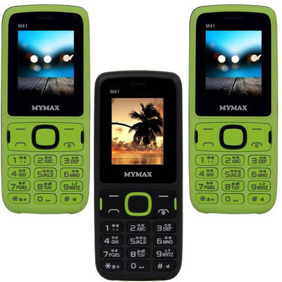 Mymax M41 Combo of Three Mobiles(Green&Black$$Black&Green$$Green&Black)