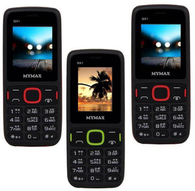 

Mymax M41 Combo of Three Mobiles(Black&Red$$Black&Green$$Black&Red)