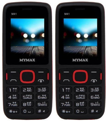 

Mymax M41 Combo of Two Mobiles(Black&Red$$Black&Red)