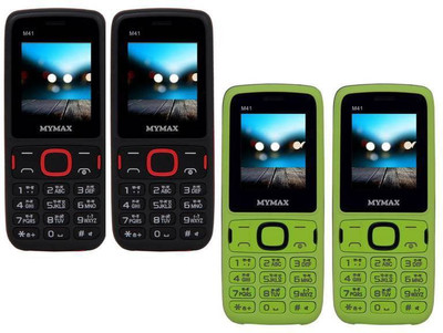 

Mymax M41 Combo of Four Mobiles(Black&Red$$Black&Red$$Green&Black$$Green&Black)
