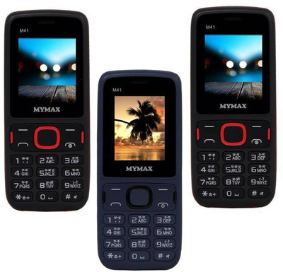 

Mymax M41 Combo of Three Mobiles(Black&Red$$Blue&Black$$Black&Red)