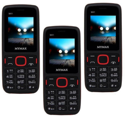 

Mymax M41 Combo of Three Mobiles(Black&Red$$Black&Red$$Black&Red)