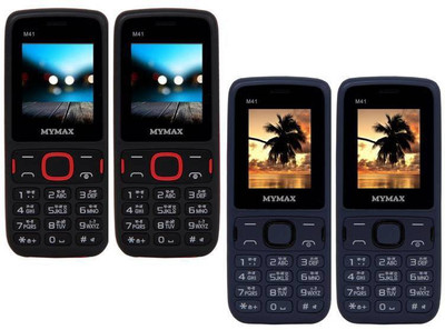 

Mymax M41 Combo of Four Mobiles(Black&Red$$Black&Red$$Blue&Black$$Blue&Black)