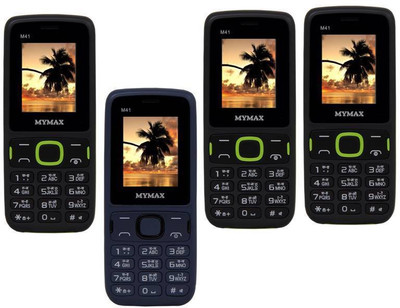 

Mymax M41 Combo of Four Mobiles(Black&Green$$Blue&Black$$Black&Green$$Black&Green)