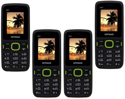 

Mymax M41 Combo of Four Mobiles(Black&Green$$Black&Green$$Black&Green$$Black&Green)