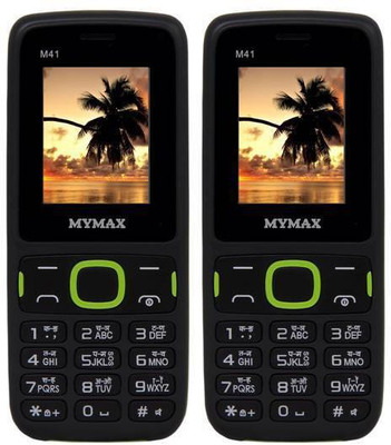 

Mymax M41 Combo of Two Mobiles(Black&Green$$Black&Green)