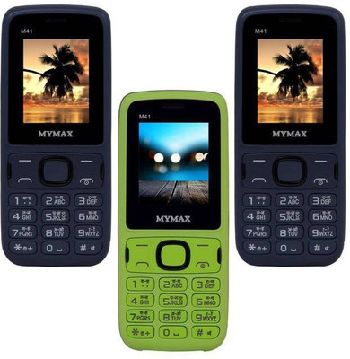 Mymax M41 Combo of Three Mobiles(Blue&Black$$Green&Black$$Blue&Black)