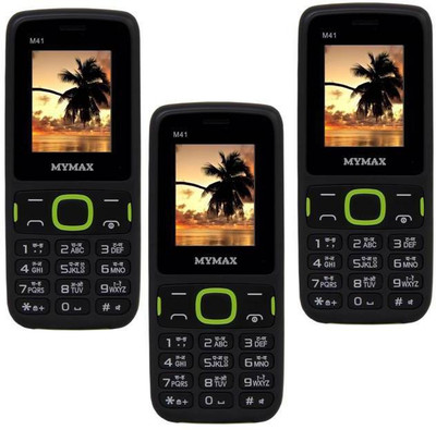 

Mymax M41 Combo of Three Mobiles(Black&Green$$Black&Green$$Black&Green)