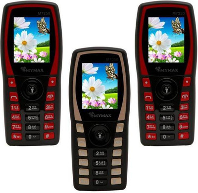 

Mymax M7250 Combo of Three Mobiles(Black&Red$$Black&Gold$$Black&Red)