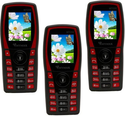 

Mymax M7250 Combo of Three Mobiles(Black&Red$$Black&Red$$Black&Red)