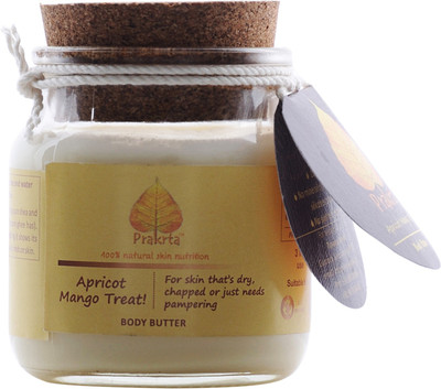 

Prakrta Apricot Mango Treat - Body Butter - soothing treat for dry / extra dry skin / chapped foot, elbow or knees(85 g)