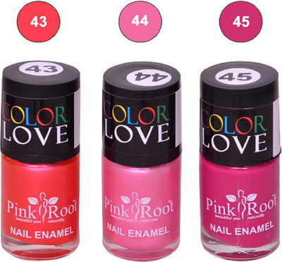 

Pink Root Nail Polish No. 43,44,45 Multicolor(Pack of 3)