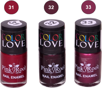

Pink Root Nail Polish No. 31,32,33 Multicolor(Pack of 3)