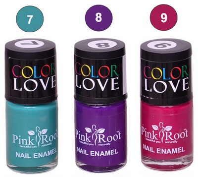 

Pink Root Nail Polish No. 7,8,9 Multicolor(Pack of 3)
