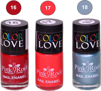 

Pink Root Nail Polish No. 16,17,18 Multicolor(Pack of 3)