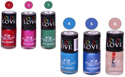 

Pink Root Nail Polish No. 1,2,3,4,5,6 Multicolor(Pack of 6)