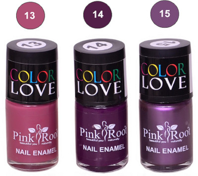 

Pink Root Nail Polish No. 13,14,15 Multicolor(Pack of 3)