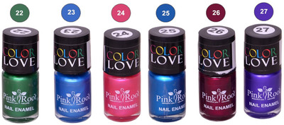 

Pink Root Nail Polish No. 22,23,24,25,26,27 Multicolor(Pack of 6)