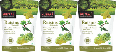 

Nutraj Raisins (Kishmish) 250 gm Each (Pack of 3) Raisins(750 g, Pouch)