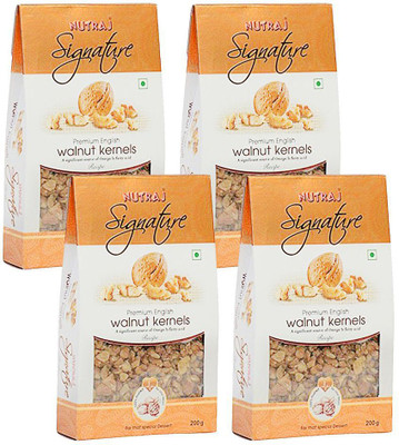 

Nutraj Signature Recipe Ready (Akhrot Giri) Walnut Kernels 200gm Each (Pack of 4) Walnuts(800 g, Pouch)