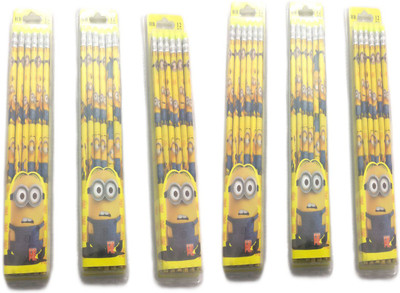 

Shopkooky Cartoon Printed Pencil Set for Kids Available in Cartoon Characters Perfect Return Gift for Kids Birthday Party Gifts in Bulk (12 pc in per pencil cartoon set )- 72 pencils Pencil(Yellow)