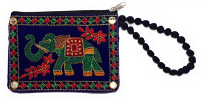 

Unique Fashion EMBROIDERED BLUE RAJASTHANI ELEPHANT DESIGN VELVET MOBILE POUCH / PURSE FOR GIRLS / WOMEN Mobile Pouch(Blue)