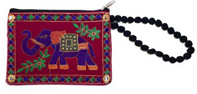 

Unique Fashion EMBROIDERED PINK RAJASTHANI ELEPHANT DESIGN VELVET MOBILE POUCH / PURSE FOR GIRLS / WOMEN Mobile Pouch(Pink)